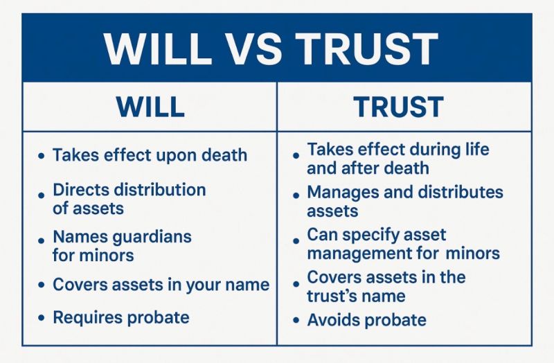 Wills vs trusts